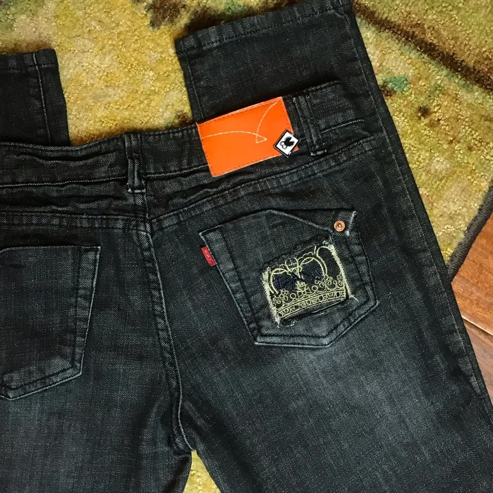 Unique D2T Denim Division Jeans Black Denim Size 30 - Picture 1 of 7